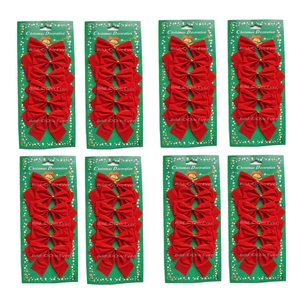 48 kleine Schleifen rot Weihnachten Weihnachtsschleifen Schleife Christbaum 7,5cm